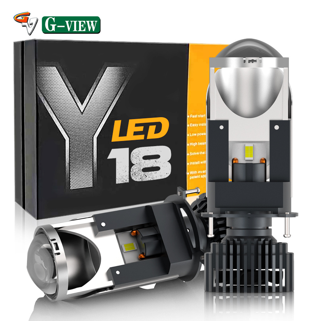 GVDER Projector LED Headlight Lens Mini H4 90w/Pair 10000LM Car Bi LED Lens Luces H4 LED Bulb Luces LED