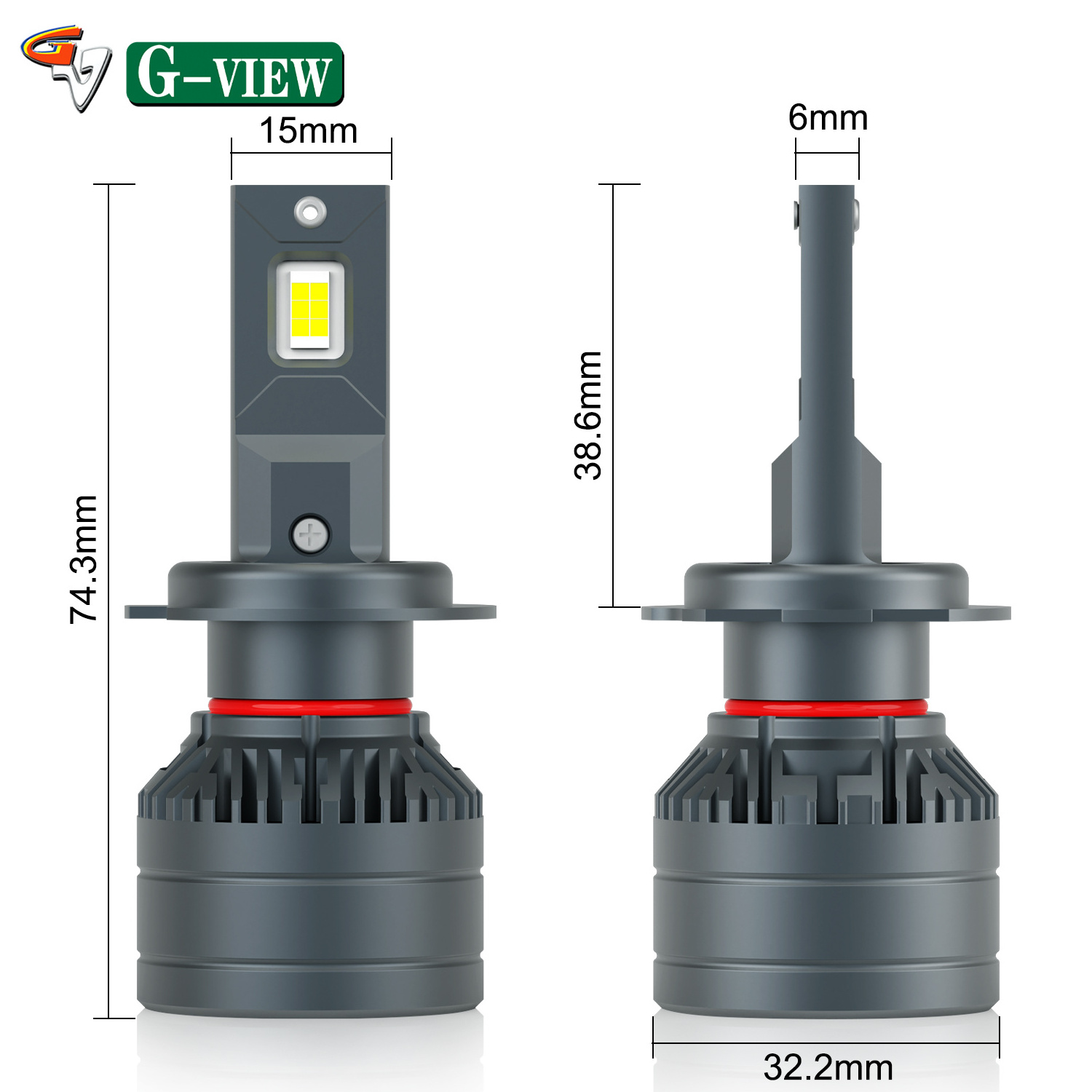 Gview G15 car accessories 6000k auto lighting systems 12V 105w 20000lm H18 H7 car led headlights Bulbs H11