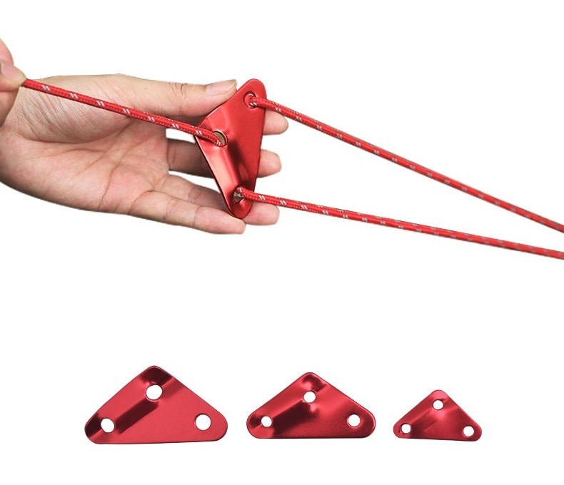 Hiking camping ultra light strong aluminum triangle adjuster tent tensioner