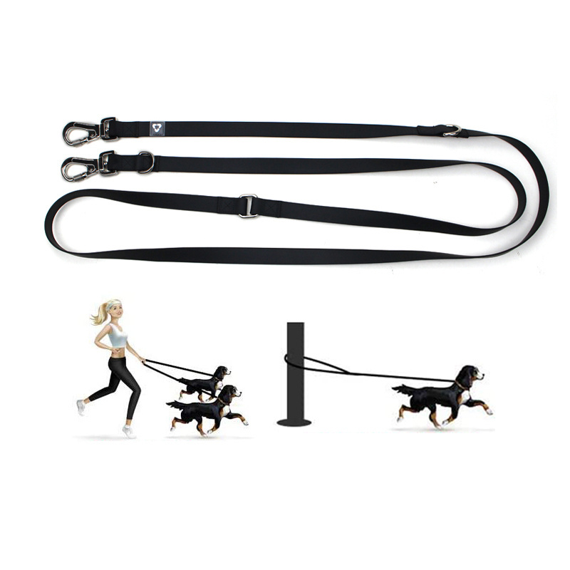 Pvc Tpu Pet Dog Leash Multifunctional Eco-friendly Double Heads Waterproof Personalized RIBBONS Plaid BS Silicone Dog Collar