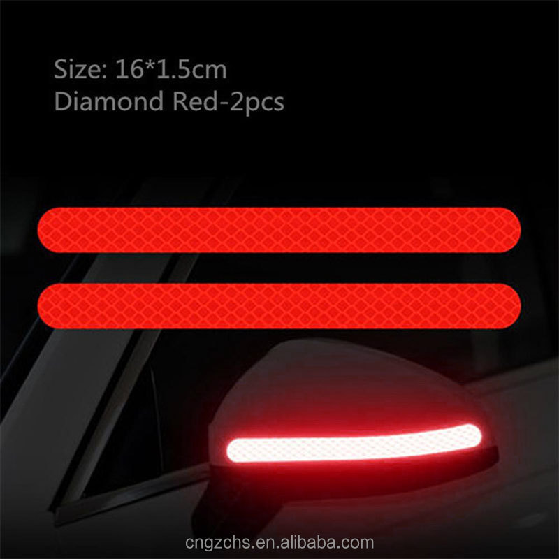 1 Pair Car Rearview Mirror Reflector Stickers Exterior Reflective Tape Auto Driving Security Warning Strip Car Styling Accessory