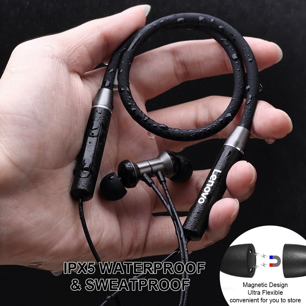 He05 Earbuds Neckband  5.0 Bt Stereo Magnetic Earphones Waterproof Wireless Headphone Sports Running