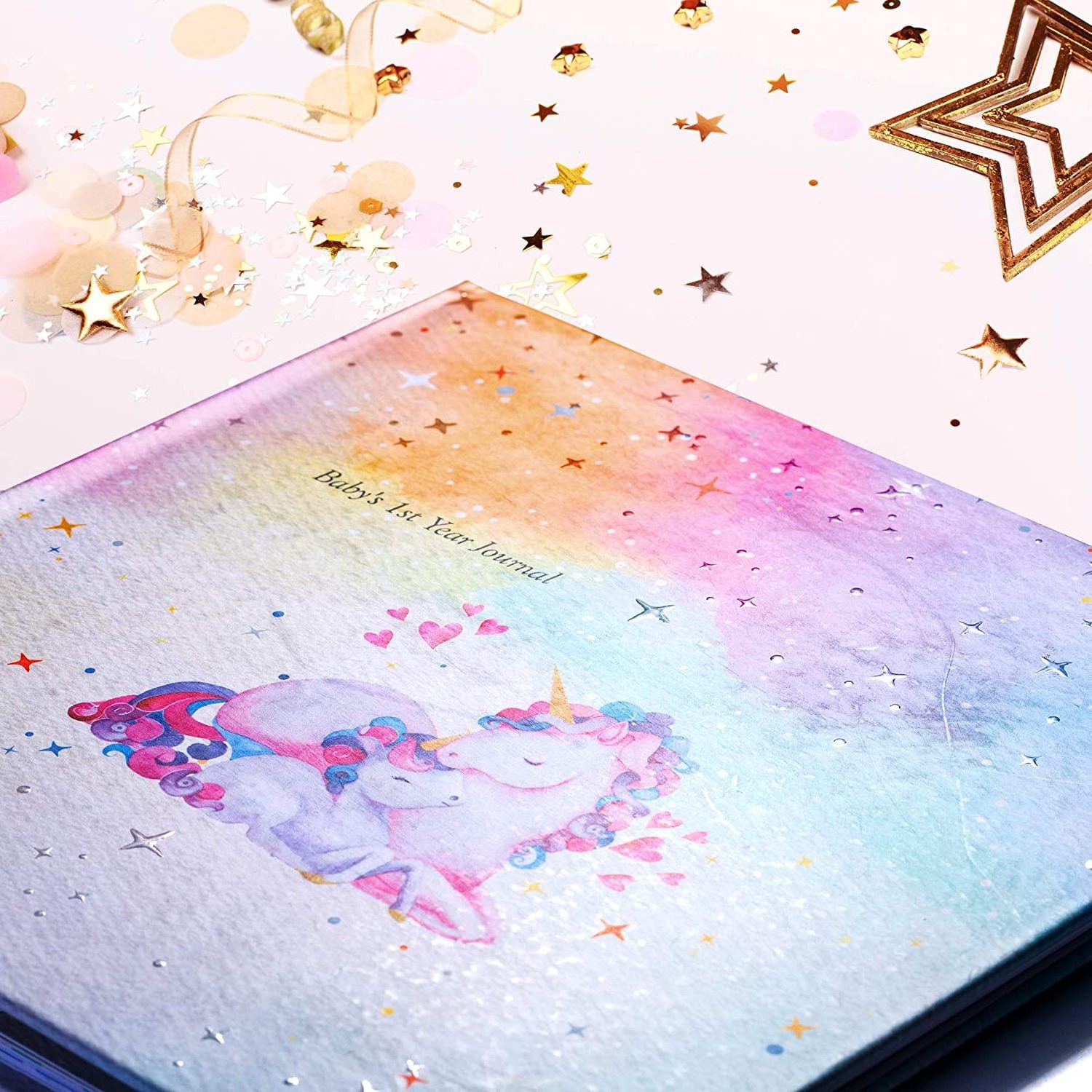 Wholesale Custom Photo Album Journal Printing Spiral Baby Pink Unicorn Book For Pregnant Women Sticker Scrapbooking Gifts Box