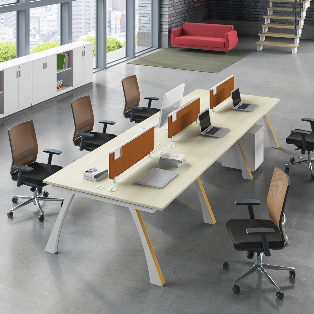 Good price staff office table design open workstation for 6 person