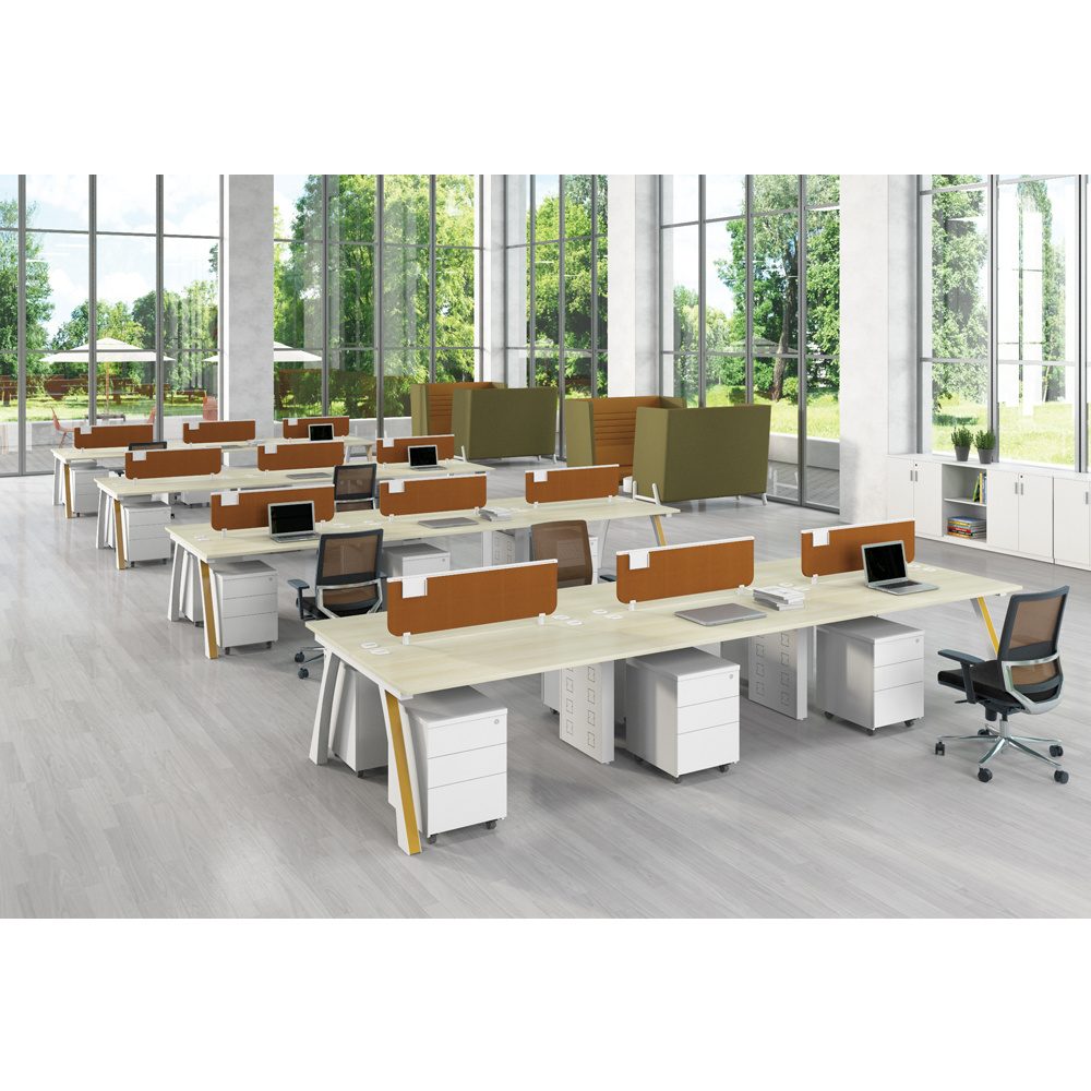 Good price staff office table design open workstation for 6 person