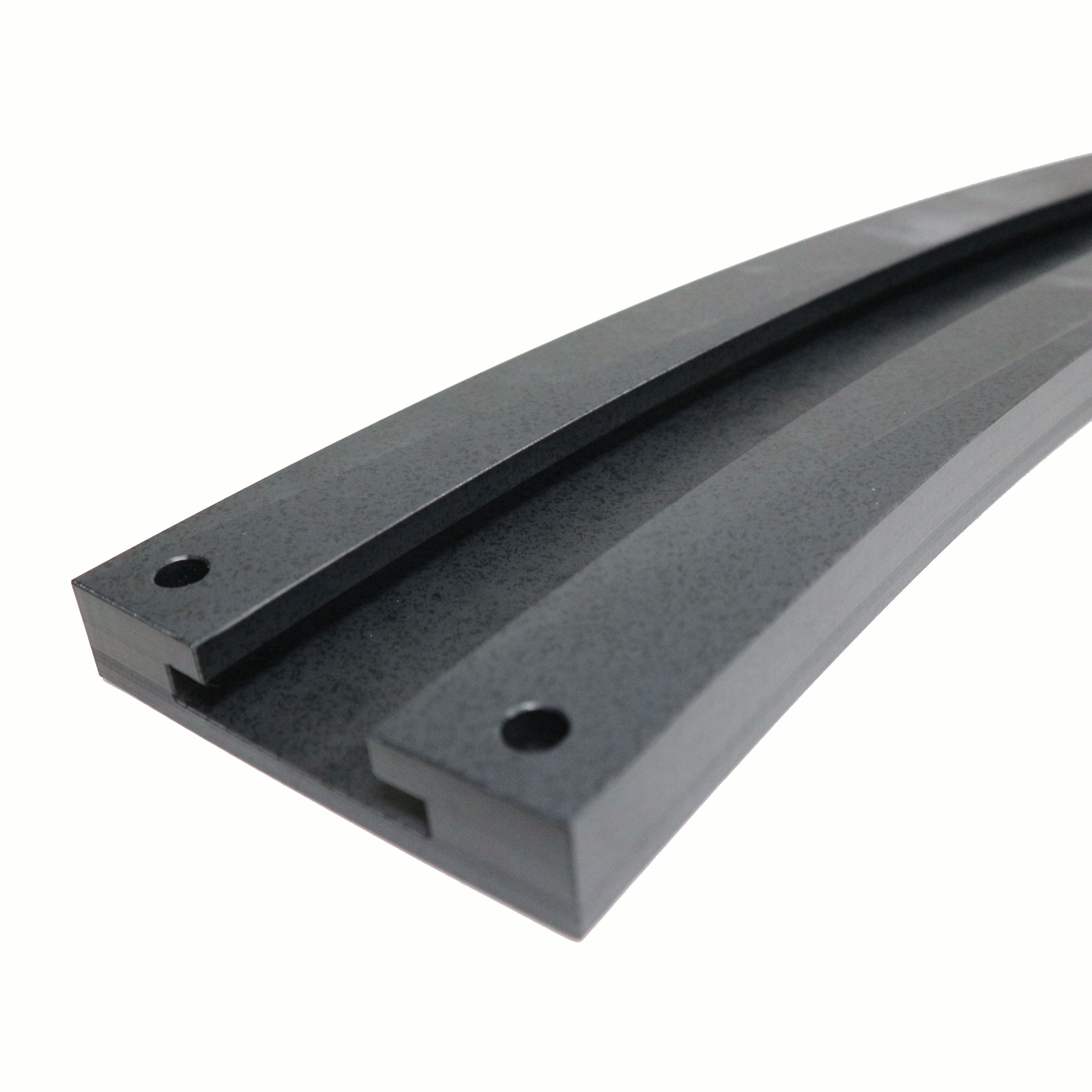 Wear resistant uhmwpe nylon plastic cnc t type curved  linerar guide rail