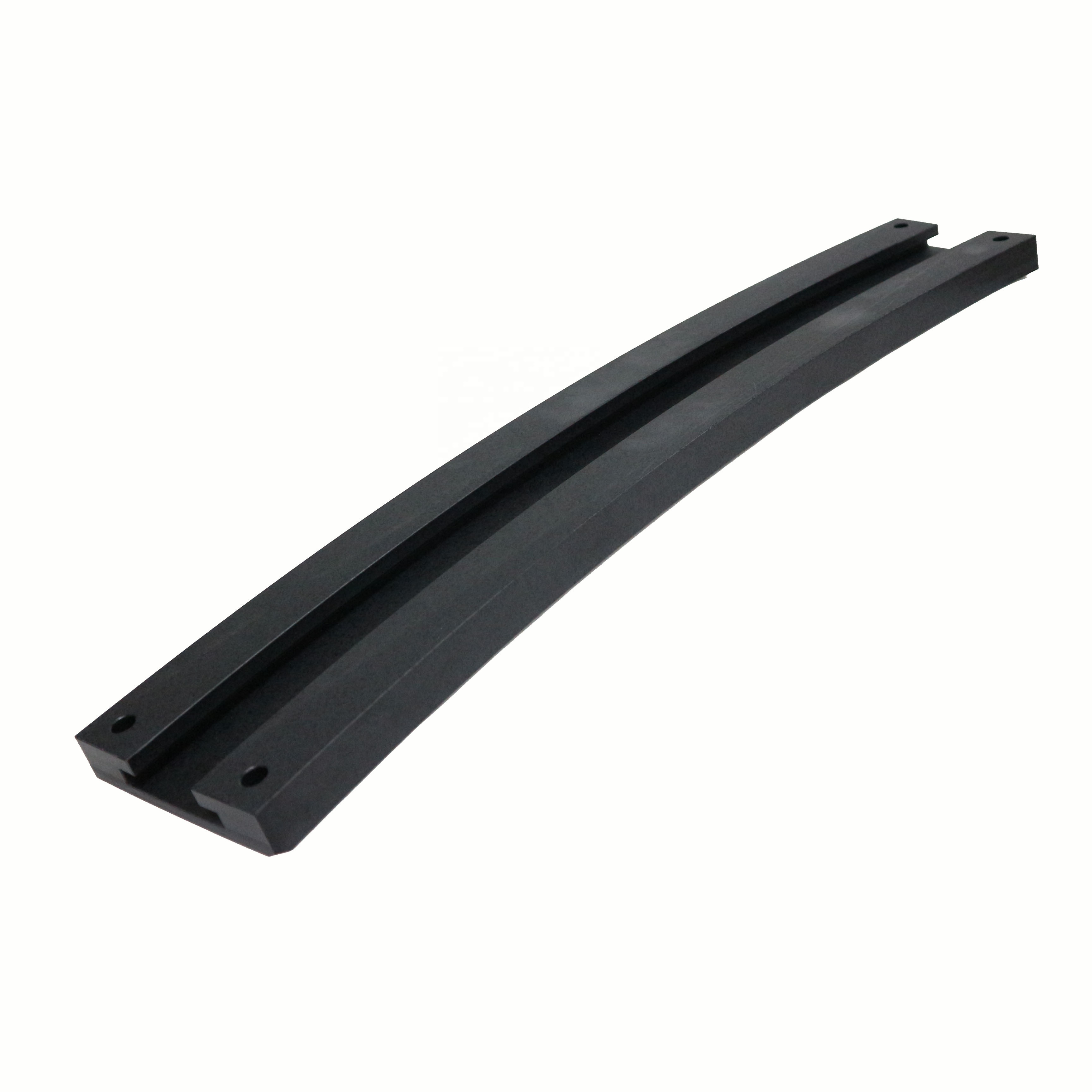 Wear resistant uhmwpe nylon plastic cnc t type curved  linerar guide rail