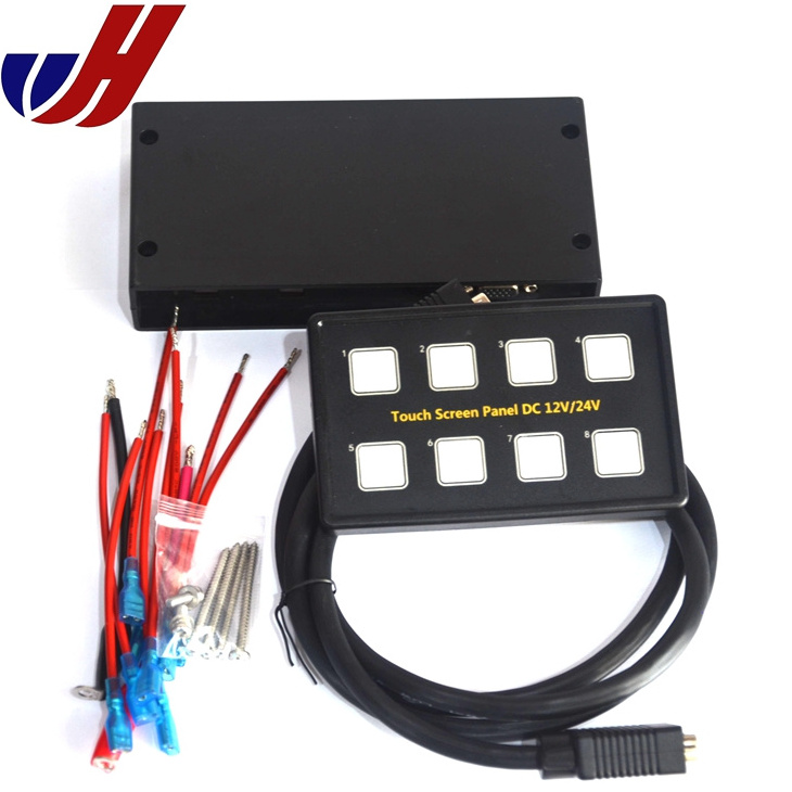 12V 24V Offroad 8 Gang Touch Screen Switch Panel For Universal Car