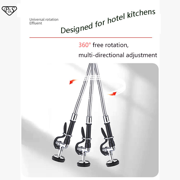 EQ Pre-Flush Commercial Hotel Kitchen Faucet Dishwasher Single Temperature Multifunction Faucet 1PCS MOQ, please contact us