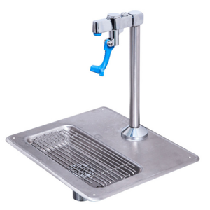 Commercial bar counter with faucet sink combination drip tray stainless steel plug-in grid Coffee shop counter push cup faucet