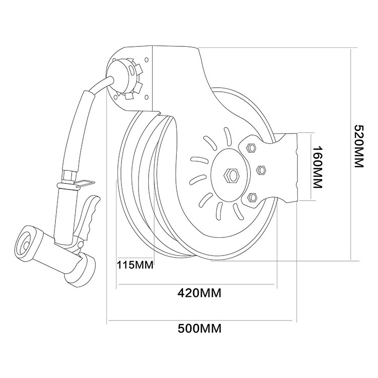 Special Price Best Kitchen&Garden  Swivel Hose Reel Convenient Installation Retractable Water Hose Reel