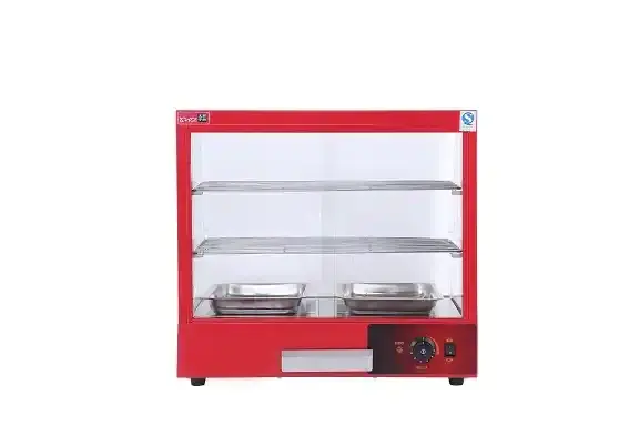 High Quality Restaurant Counter Top Curve Glass Electric Food Display Warmer Commercial Warming Showcase Display