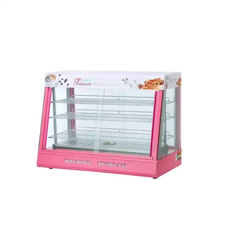 Stainless Steel Commercial Snack Machine Hot Food Display Warmer in Restaurant Electric Warming Showcase Bread Warmer Display