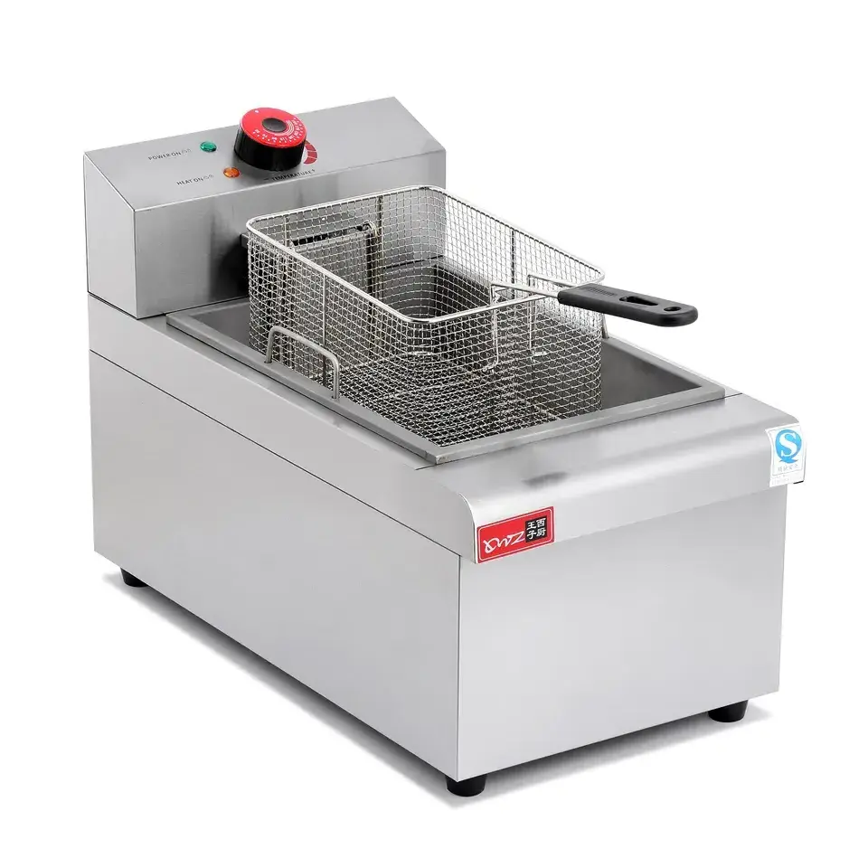 Commercial Single Basket Deep Fryer Stainless Steel Deep Groove Broaster Pressure Fryer For Restaurant