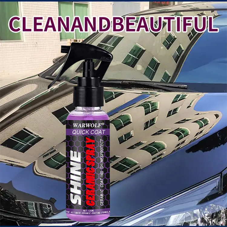 120ml 3-in-1 Ceramic Car Coating Spray, Super Hydrophobic High Gloss Nano Ceramic Coating for Cars