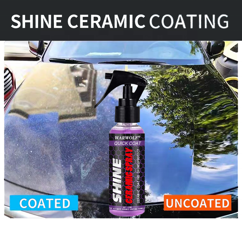 120ml 3-in-1 Ceramic Car Coating Spray, Super Hydrophobic High Gloss Nano Ceramic Coating for Cars