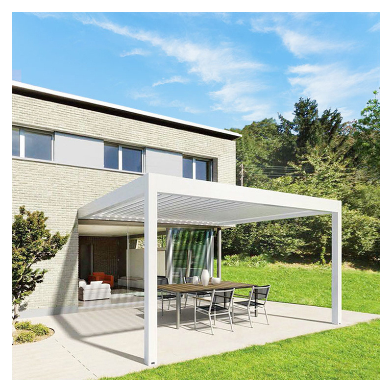 All Weather Modern Outdoor Waterproof Bioclimatic Pergola Awning System Electric Luxury Aluminum Pergola Gazebo