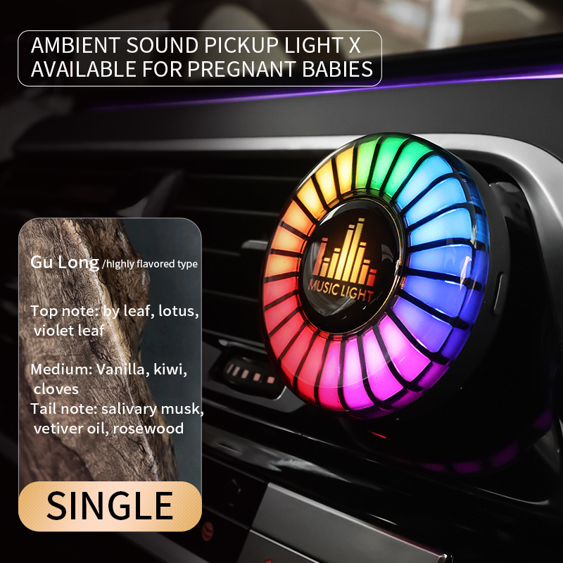 2024 Most Fashionable Colorful lights Car Aromatherapy Light Voice Control Music Rhythm LED Lights