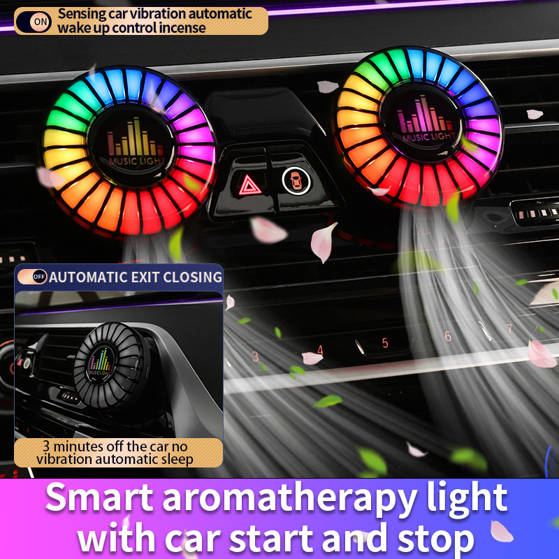 Factory direct sales atmosphere light LED voice control light car music rhythm light Colorful car aromatherapy