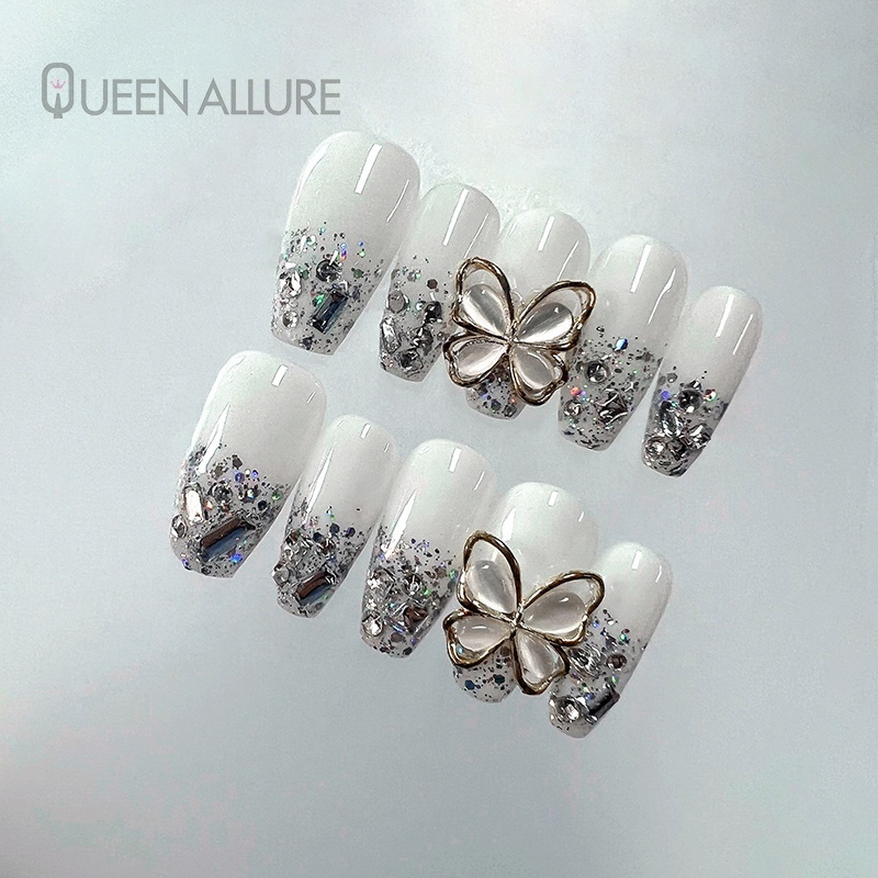 High Quality 10pcs Long Full Cover Bulk False 3d Acrylic Custom Design Logo 2023 Custom Handmade Press On Nails