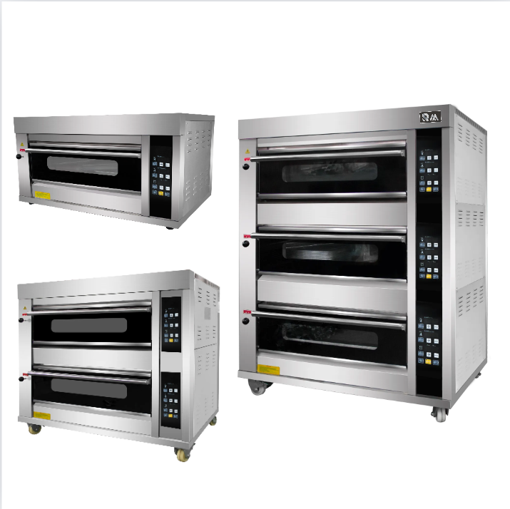 Commercial price bread pizza kitchen bake potato electric gas deck pastry oven for sale in morocco bakery malaysia german uganda