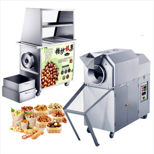 ELECTRIC GAS Chilli Oats Spice Chestnut Groundnut Chickpea Used Coffee Peanut Roaster Roasting Machine Food Cart For Nut Sale Uk