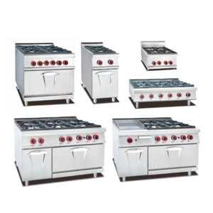 4 6 Burner Restaurant Cook Machines Kitchen Equipment Gas Stove Stand Range With Oven Price Industrial Commercial Lpg Gas Cooker