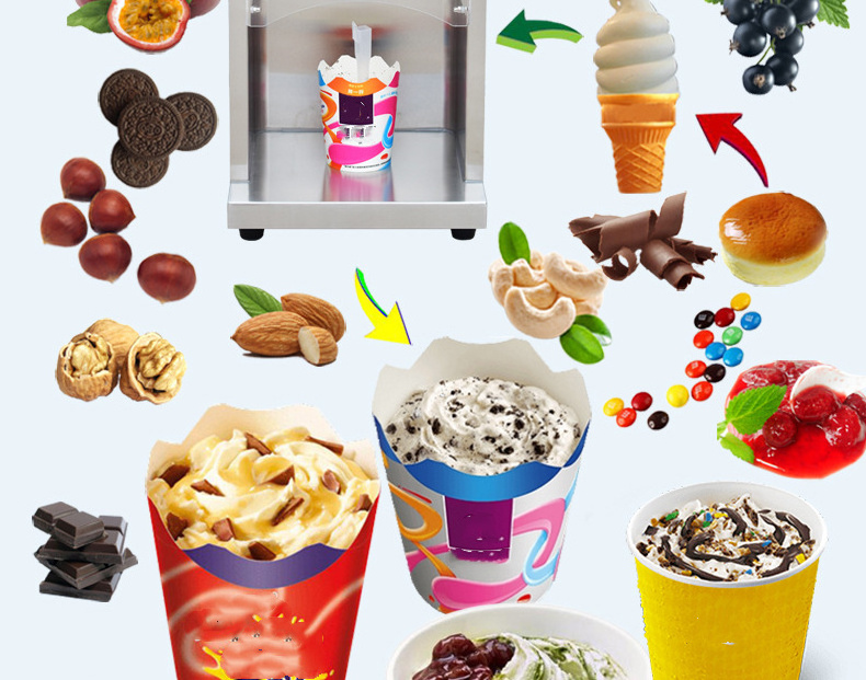 China commercial agitator frozen yogurt fruit dq mc flurry mcflurry blizzard ice cream making mix mixer machine makers for sale