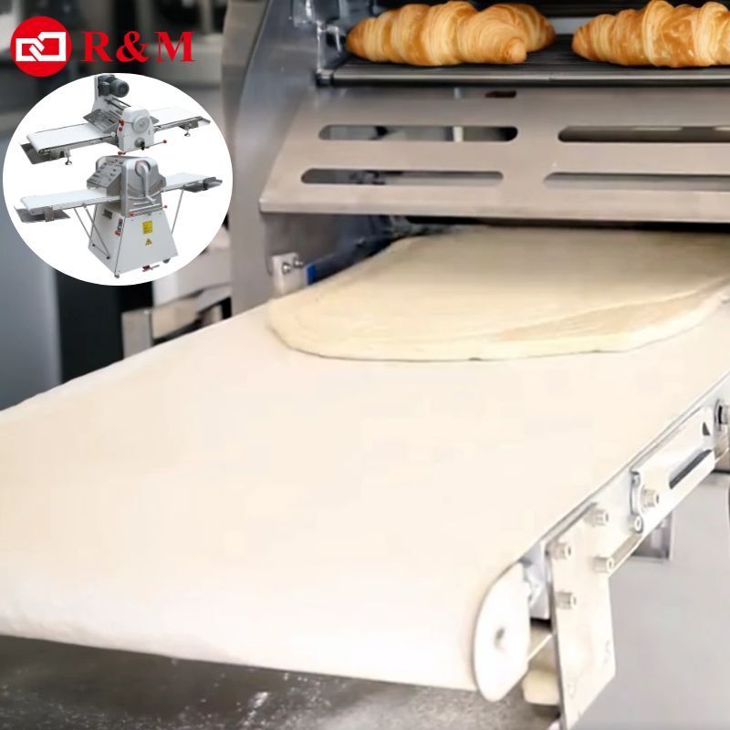 Bread sheet roll roller flattener laminadora de masa automatic baklava making bakery puff pastry croissant dough sheeter machine