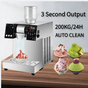 Commercial Snack Dessert Mesin Es Bingsoo Kakigori Milk Snow Shaved Ice Flake Snowflake Shaver Maker Make Korean Bingsu Machines