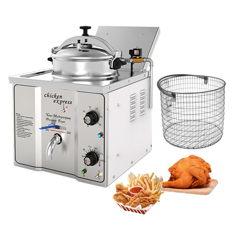 Electric CE olla freidoras a presion de pollos electrica para frito gas casera table top small chicken pressure fryer restaurant