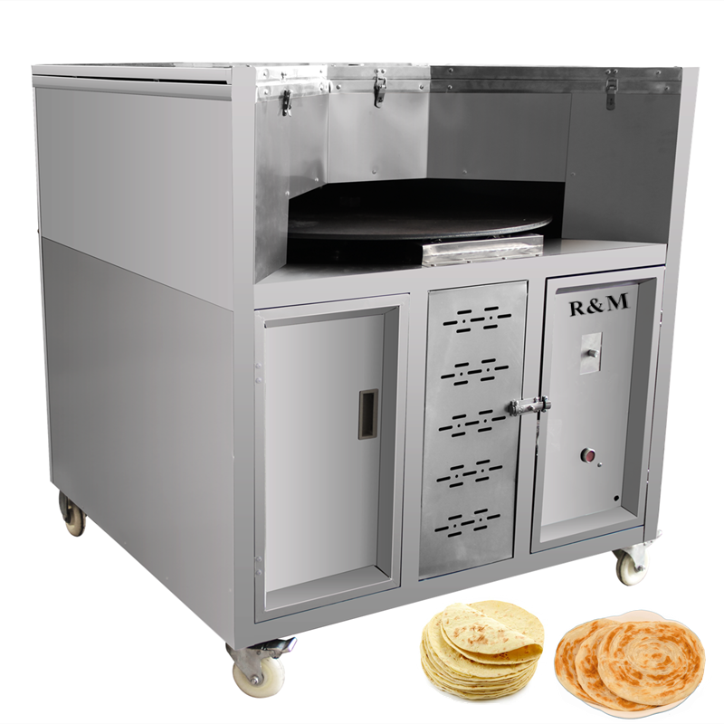 Automatic flat arabic pie electric tandoori india lavash pita bake naan bread maker round chapatii roti oven commercial machine