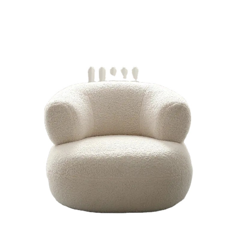 Single sofa creative casual comfortable lamb fleece small apartment living room bedroom balcony lazy sofa chair