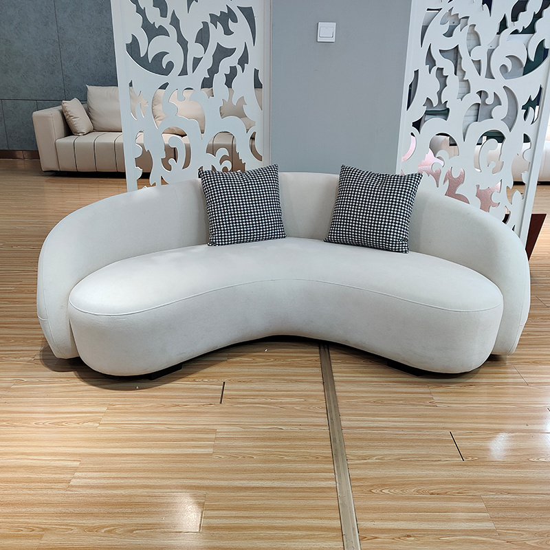 Manufacturer's Direct Selling Sofa Cream Style Living Room Sofa Simple And Creative Curved Cashew Fruit Sofa