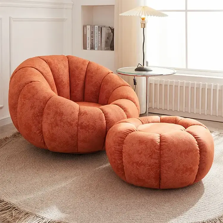 Minimalism Style Couchs Living Room Furniture Living Room Lounge Chairs Modern Interior Furniture Pumpkin Shaped Sofa