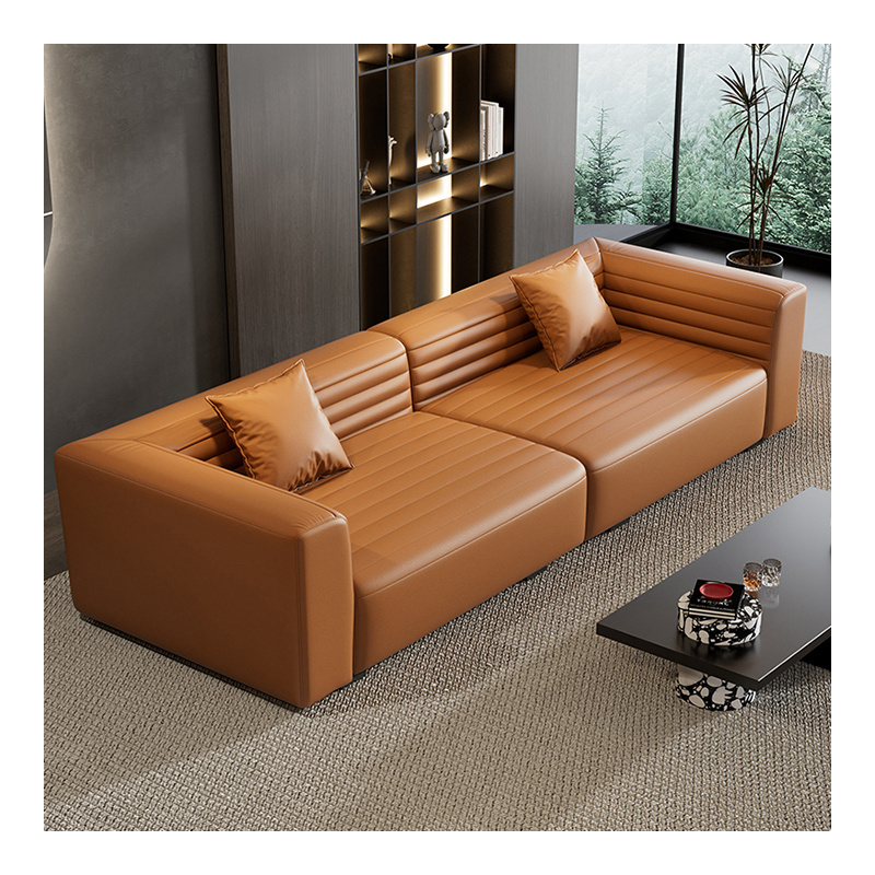 Designer Tech Fabric Living Room Sofa Small House Vintage Marshmallow Clouds Flannel Netfix Straight Living Room Sofas