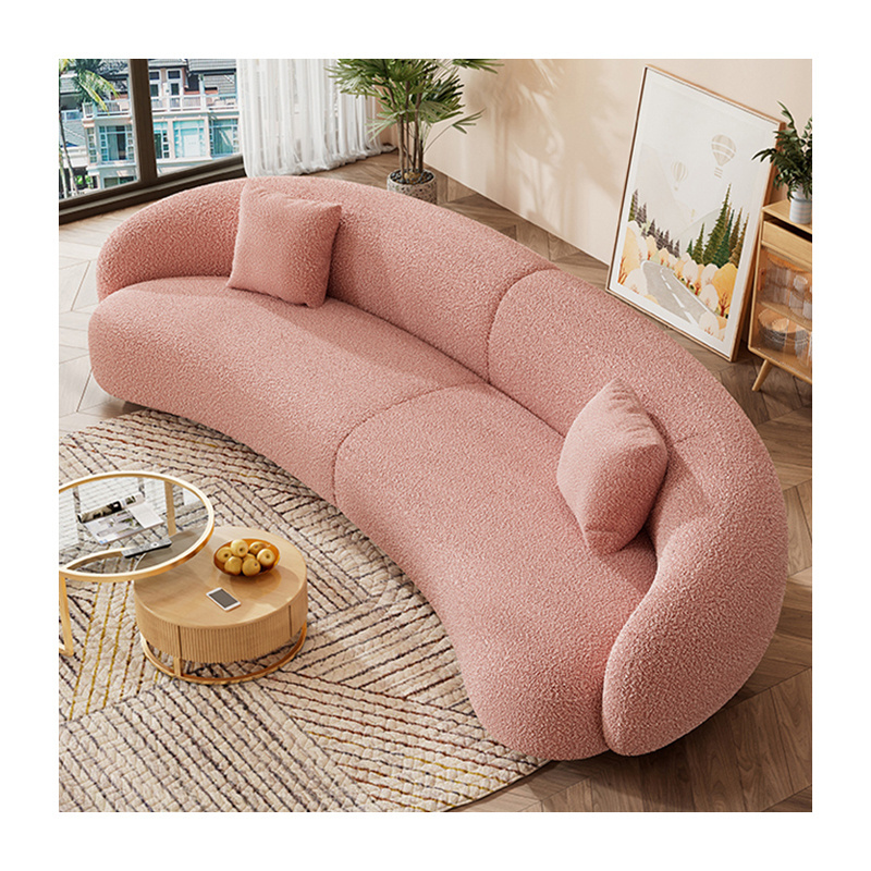 Manufacturer's Direct Selling Sofa Cream Style Living Room Sofa Simple And Creative Curved Cashew Fruit Sofa