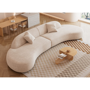 Manufacturer Direct Sale Sofa Modern Style Semi-circular Sofa Waterproof Living Room Furniture Minimalist Fabric Sofa