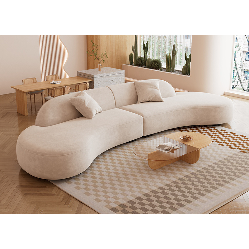 Manufacturer Direct Sale Sofa Modern Style Semi-circular Sofa Waterproof Living Room Furniture Minimalist Fabric Sofa