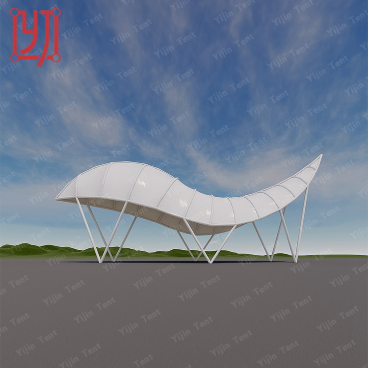 Rain cover seaside membrane structure of umbrella