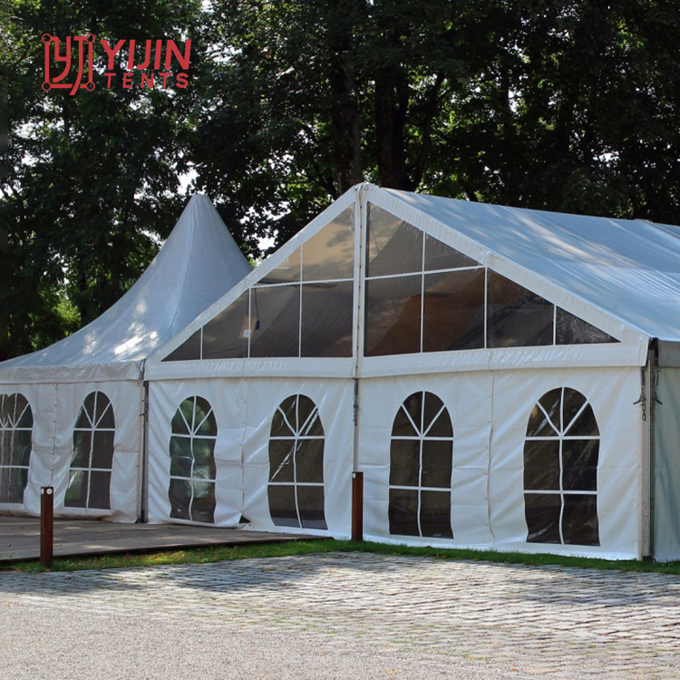 Custom 15m x 20m 15x30 10x50m size A shape marquee tent for wedding party event with waterproof and furniture