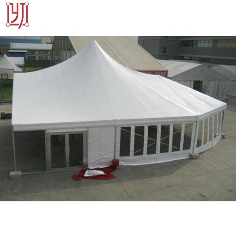 White heavy duty wedding marquee party tent 10x20m with church window walls