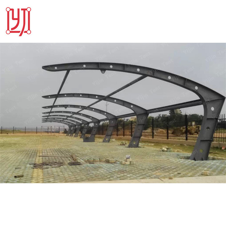 Professional steel membrane roof structure car parking shed roof design