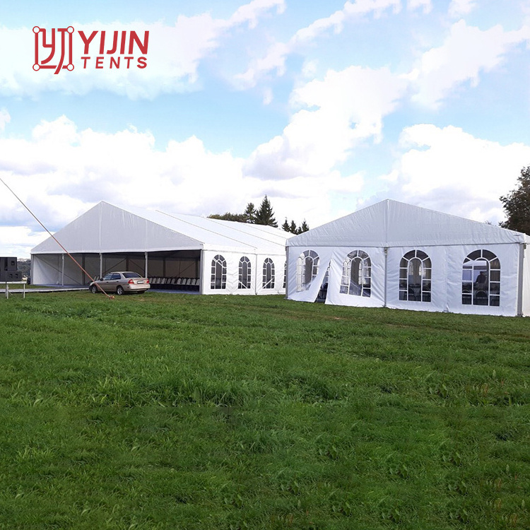 Custom 15m x 20m 15x30 10x50m size A shape marquee tent for wedding party event with waterproof and furniture