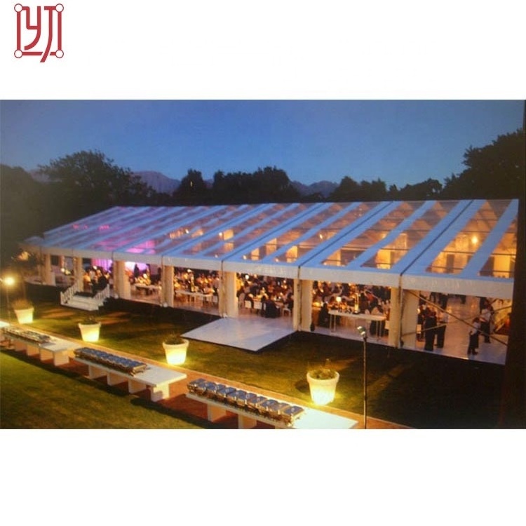 100 people aluminum frame transparent clear top wedding tent for outdoor event