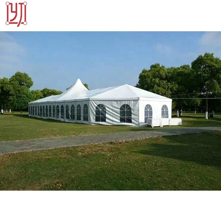 White heavy duty wedding marquee party tent 10x20m with church window walls