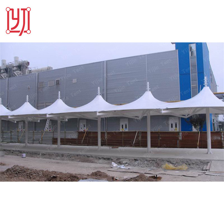 Professional steel membrane roof structure car parking shed roof design