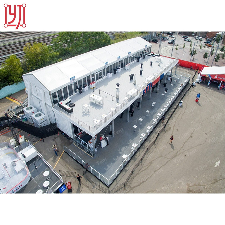 10-40m aluminum frame double decker two story tent for event