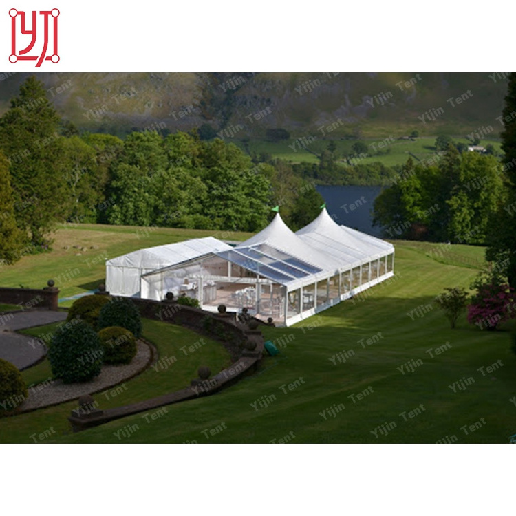 Hot sale beautiful 20x30 20x50 luxury aluminum mixed shape waterproof party wedding tent