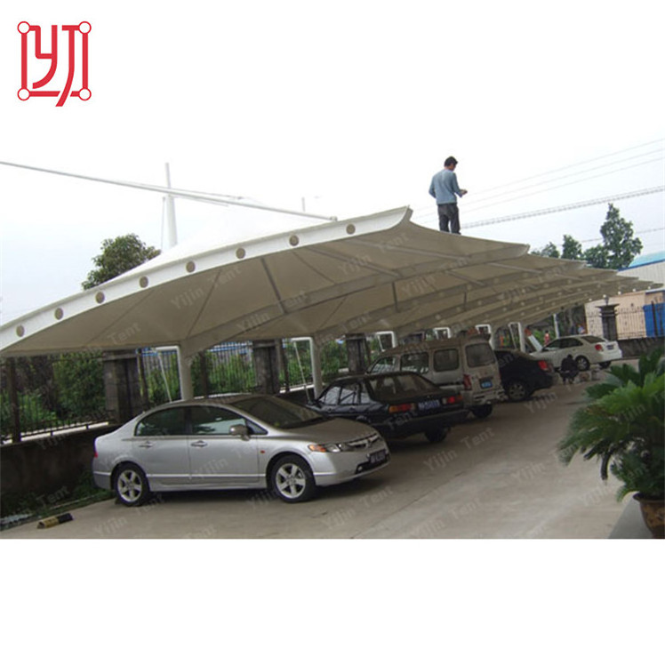 Professional steel membrane roof structure car parking shed roof design